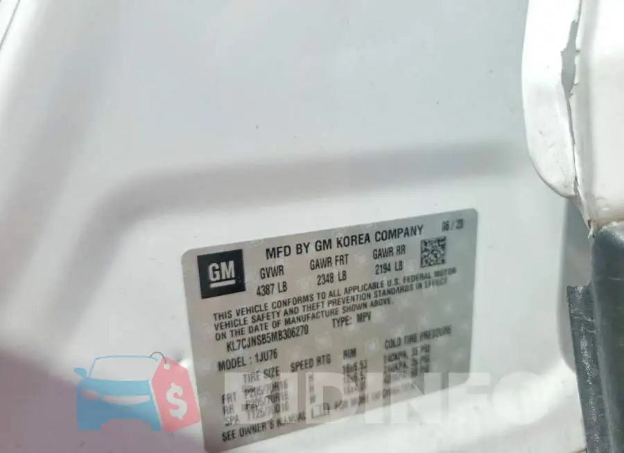KL7CJNSB5MB306270 Photo# 13
