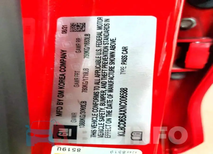 KL8CD6SAXNC006588 Photo# 13