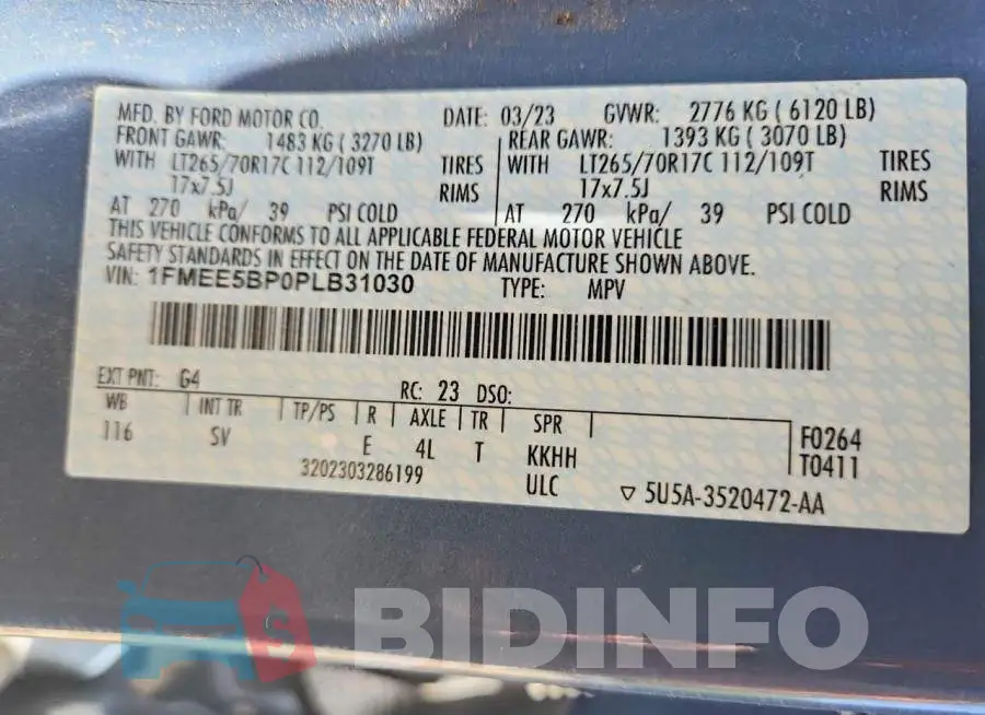 1FMEE5BP0PLB31030 Photo# 13