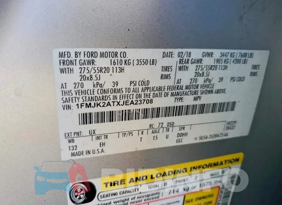 1FMJK2ATXJEA23708 Photo# 13