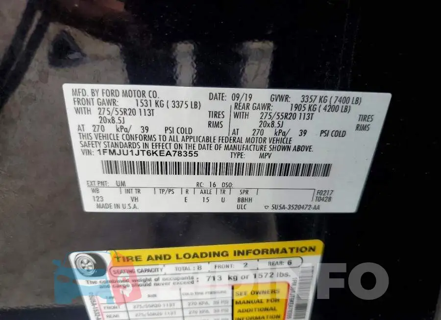 1FMJU1JT6KEA78355 Photo# 13