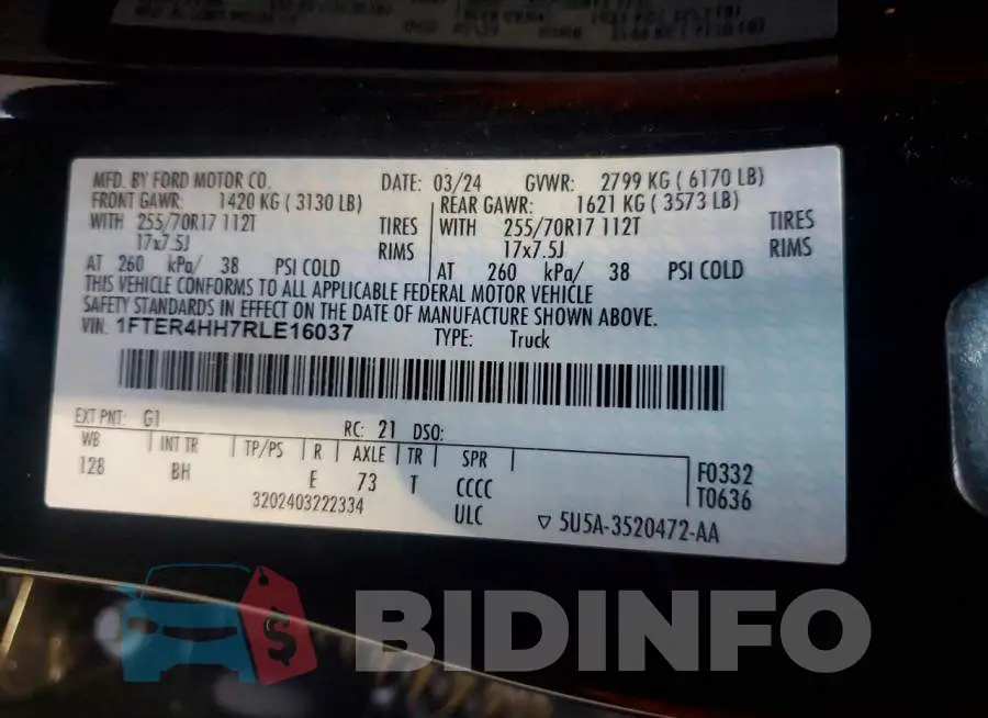1FTER4HH7RLE16037 Photo# 12