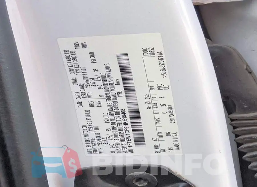 1FTEW1CF9HKE15408 Photo# 12