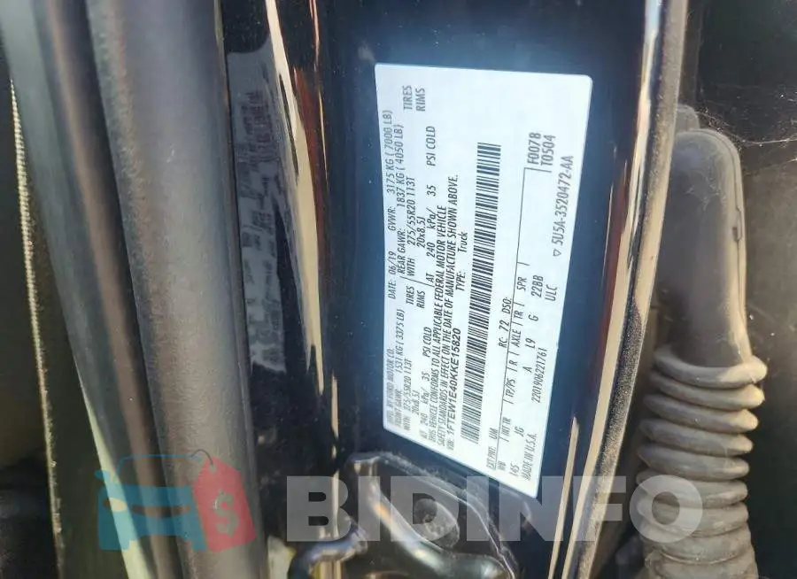 1FTEW1E40KKE15820 Photo# 12