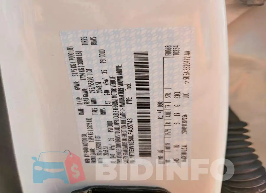 1FTEW1E50LFA55743 Photo# 12