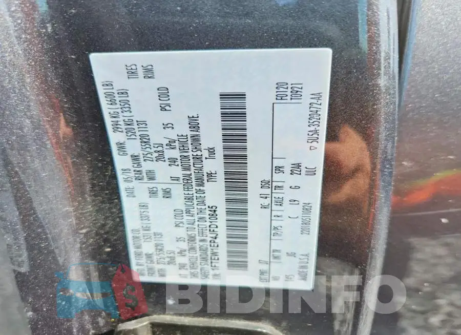 1FTEW1EP4JFD10845 Photo# 12