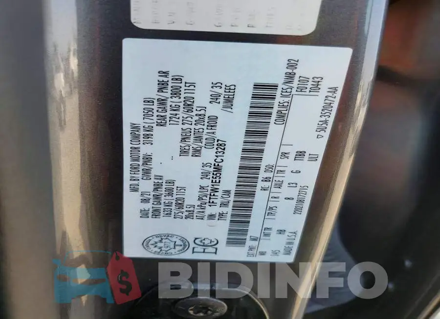 1FTFW1E55MFC13287 Photo# 12