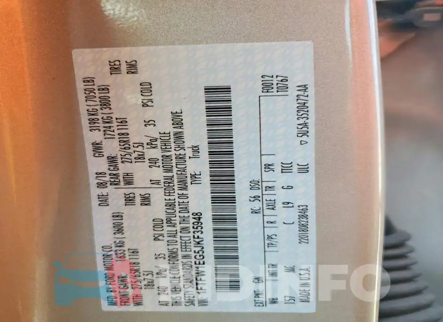 1FTFW1EG5JKF35948 Photo# 12