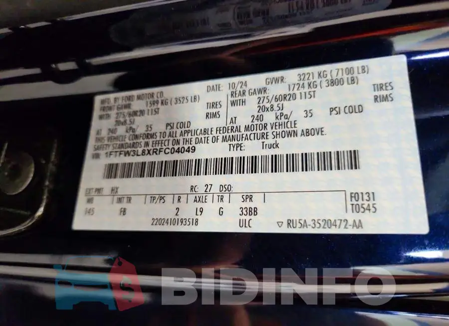 1FTFW3L8XRFC04049 Photo# 12