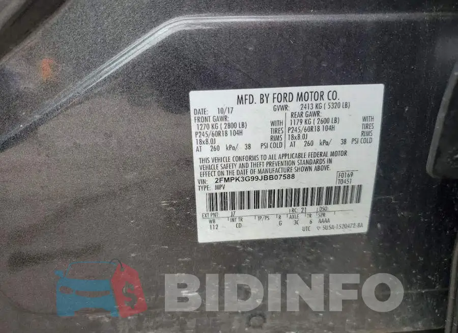 2FMPK3G99JBB07588 Photo# 13