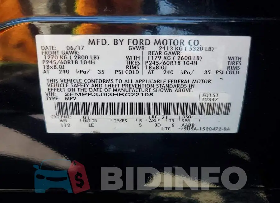 2FMPK3J93HBC22108 Photo# 13
