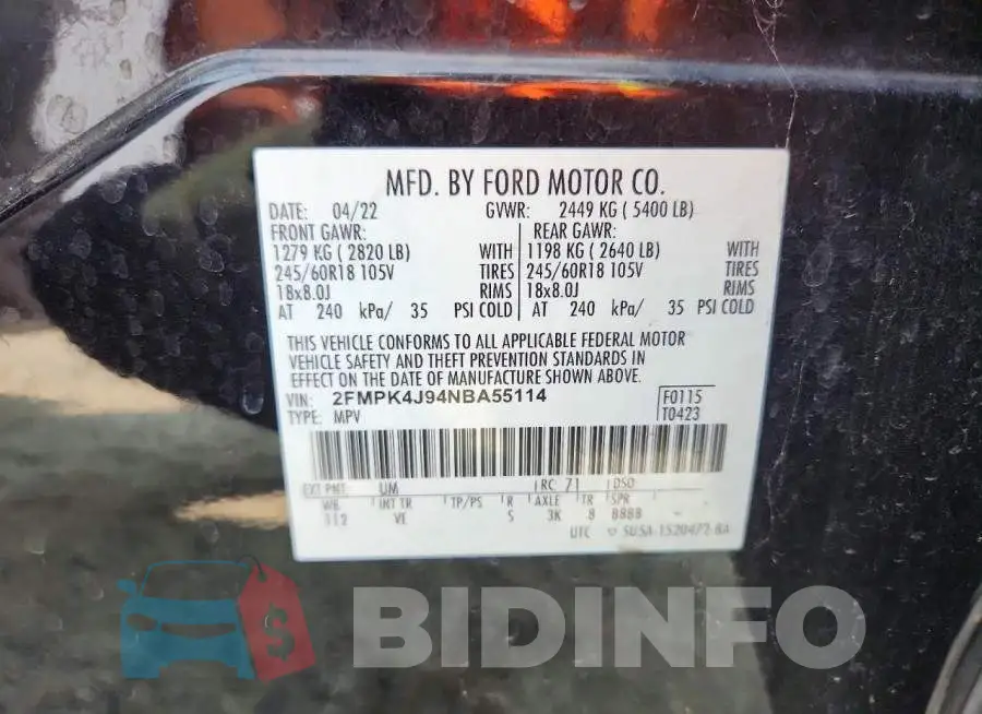 2FMPK4J94NBA55114 Photo# 13