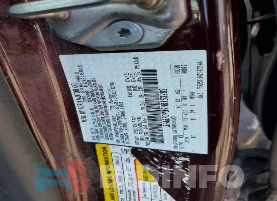 3FA6P0PU9HR153282 Photo# 13