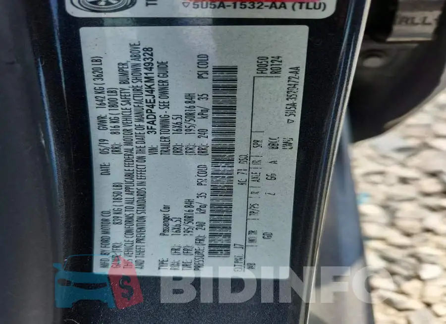 3FADP4EJ4KM149328 Photo# 13