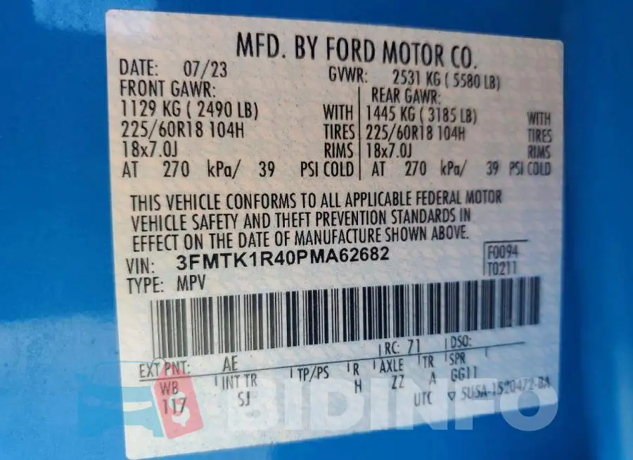 3FMTK1R40PMA62682 Photo# 13