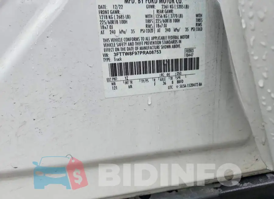 3FTTW8F97PRA08753 Photo# 12