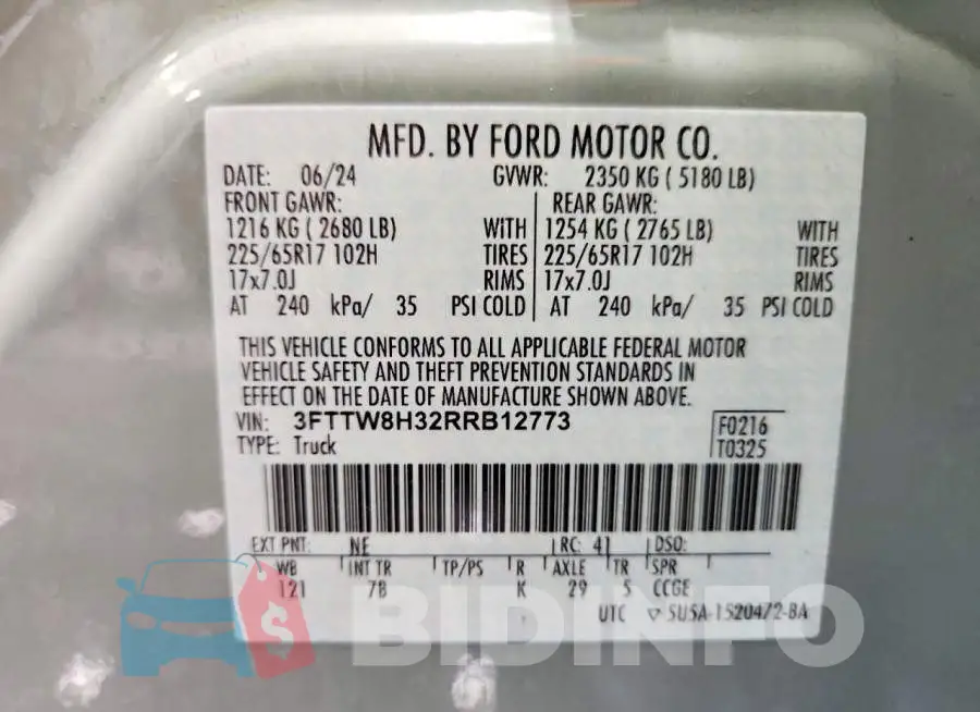 3FTTW8H32RRB12773 Photo# 12