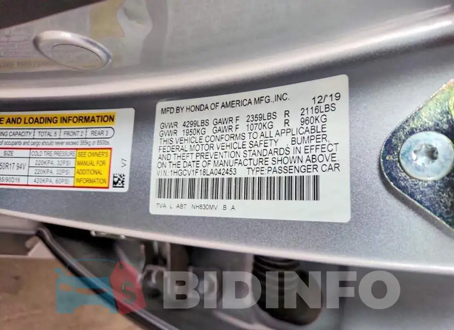 1HGCV1F18LA042453 Photo# 13