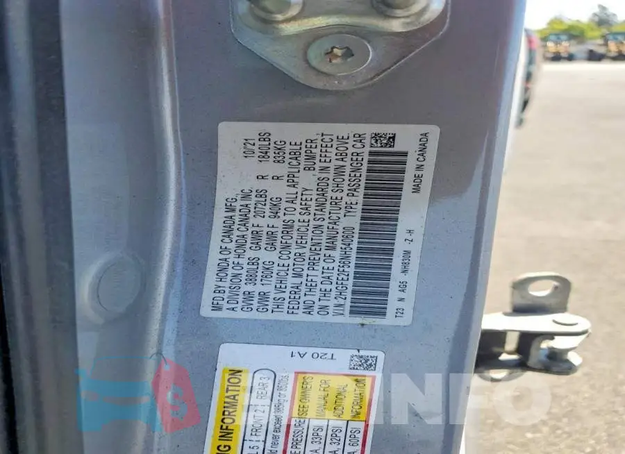 2HGFE2F56NH540600 Photo# 13