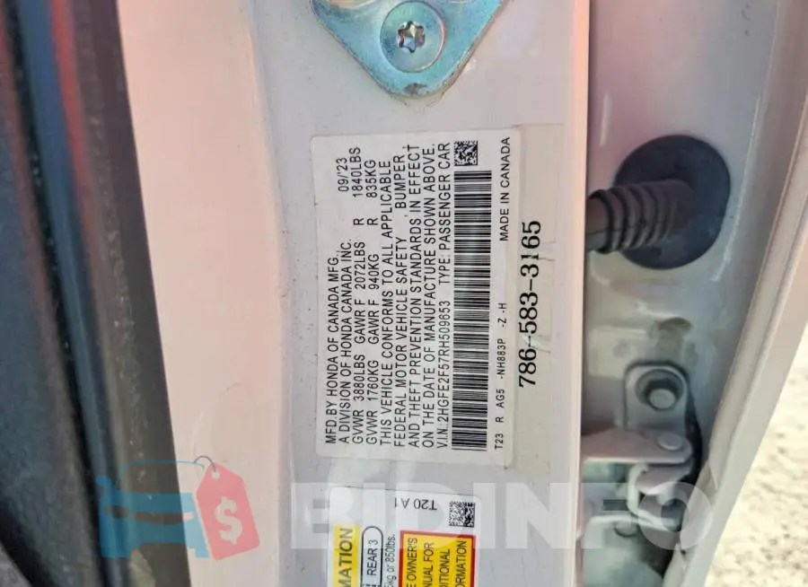 2HGFE2F57RH509653 Photo# 12