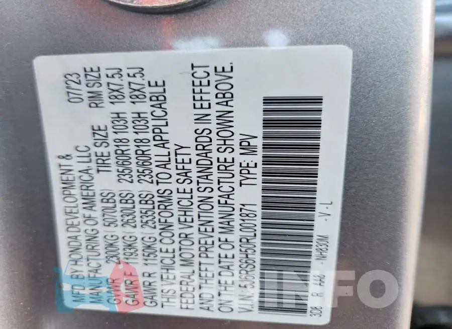 5J6RS6H50RL001871 Photo# 12