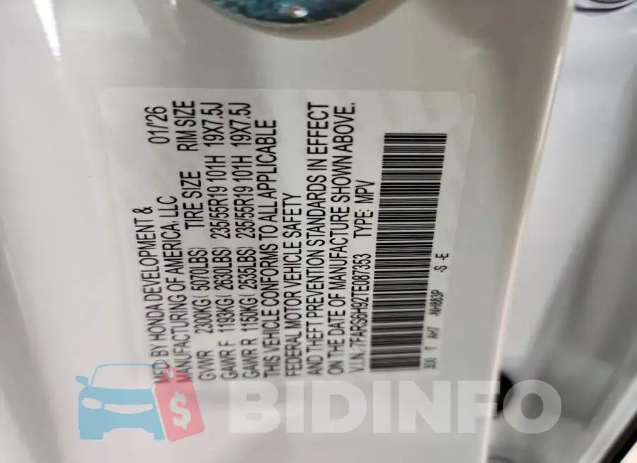 7FARS6H92TE087353 Photo# 13