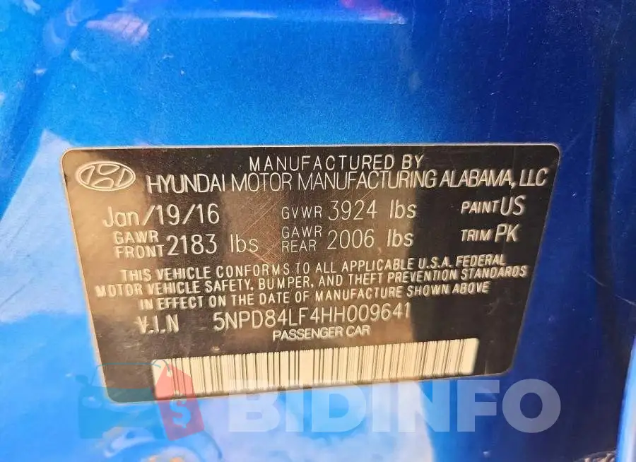 5NPD84LF4HH009641 Photo# 12