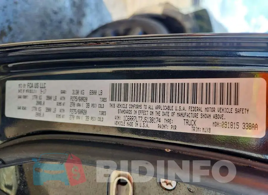 1C6RR7LT7JS138174 Photo# 13