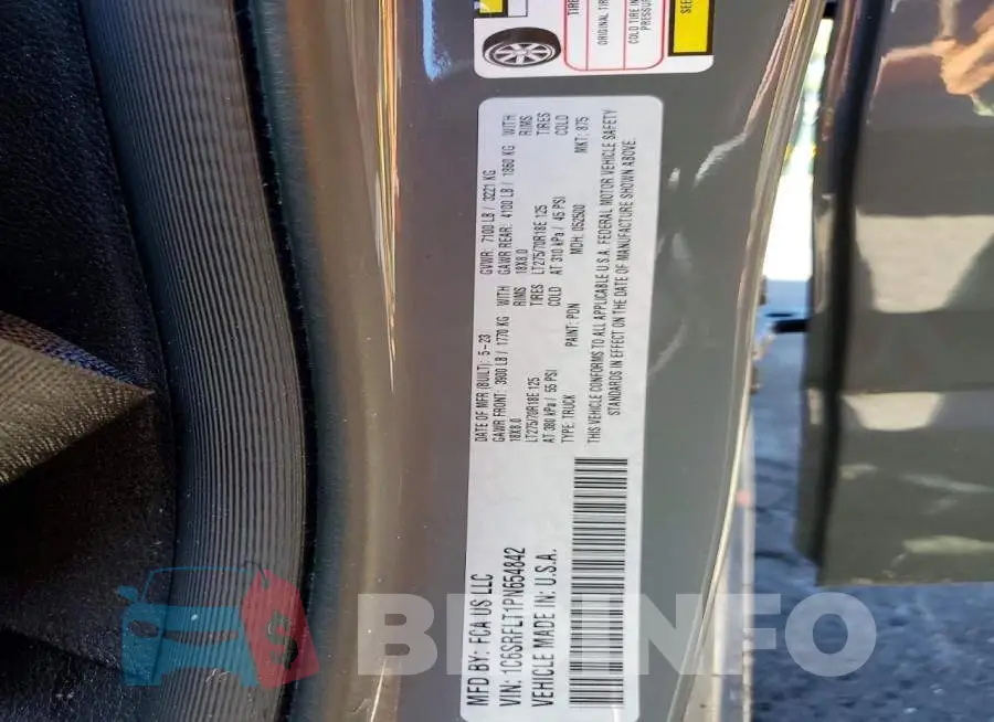 1C6SRFLT1PN654842 Photo# 12