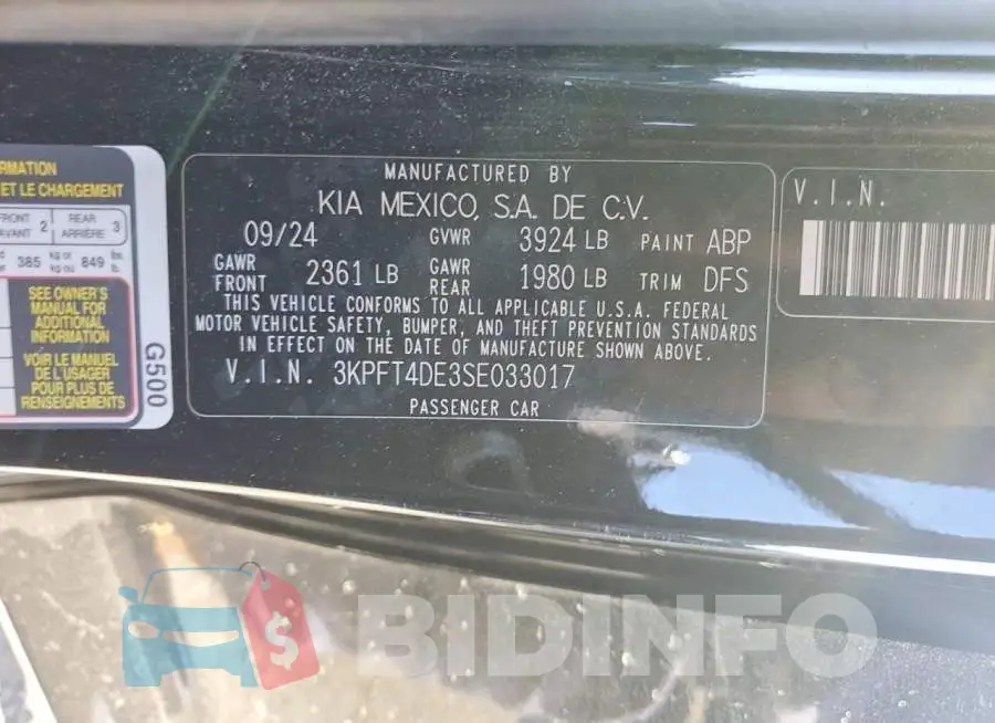 3KPFT4DE3SE033017 Photo# 12