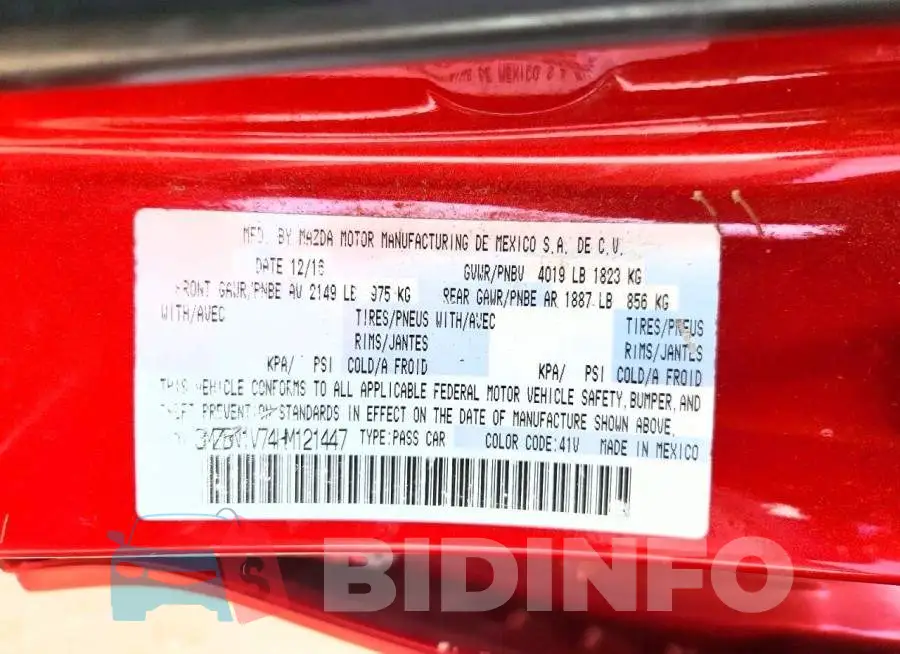 3MZBN1V74HM121447 Photo# 12