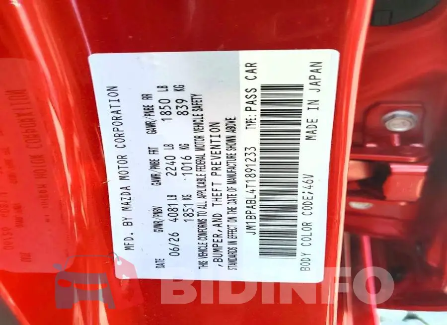 JM1BPABL4T1891233 Photo# 12