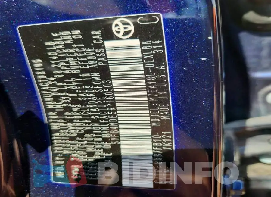 5YFB4MDE5RP160503 Photo# 12