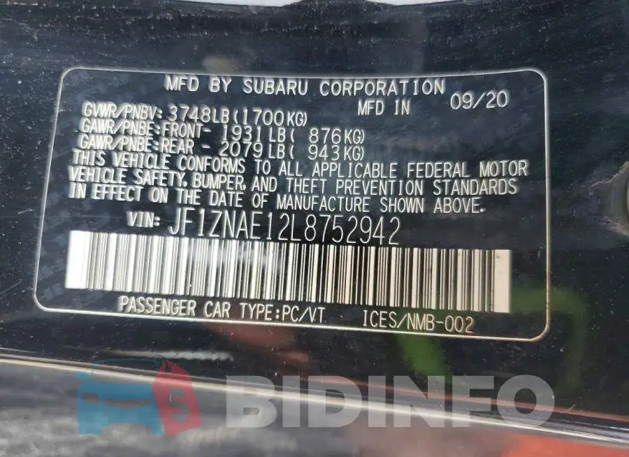 JF1ZNAE12L8752942 Photo# 12