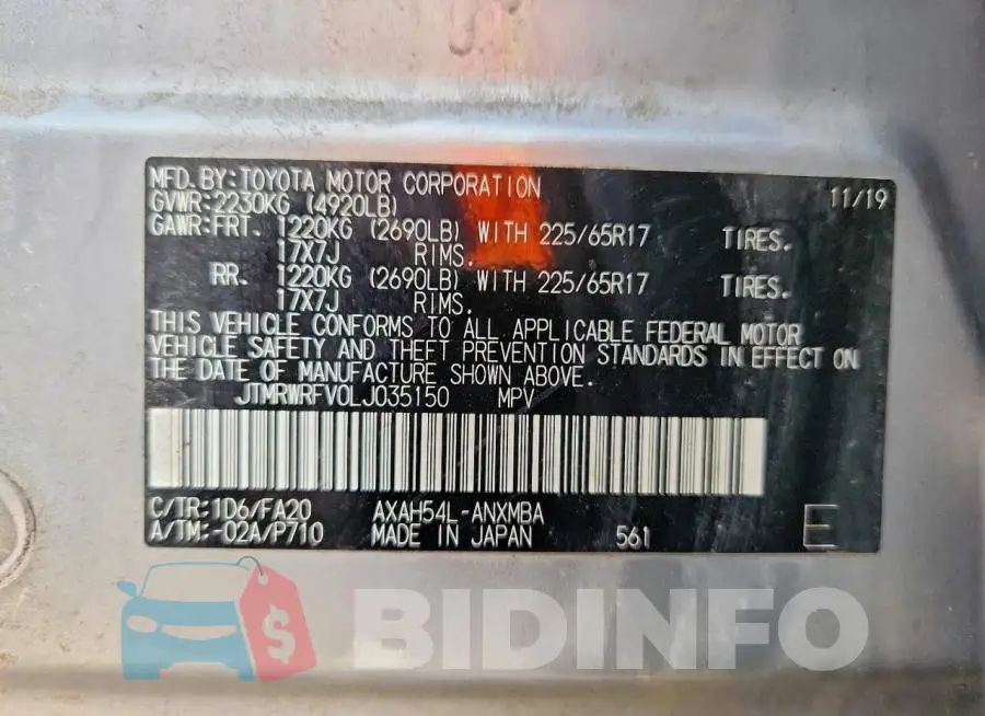 JTMRWRFV0LJ035150 Photo# 13