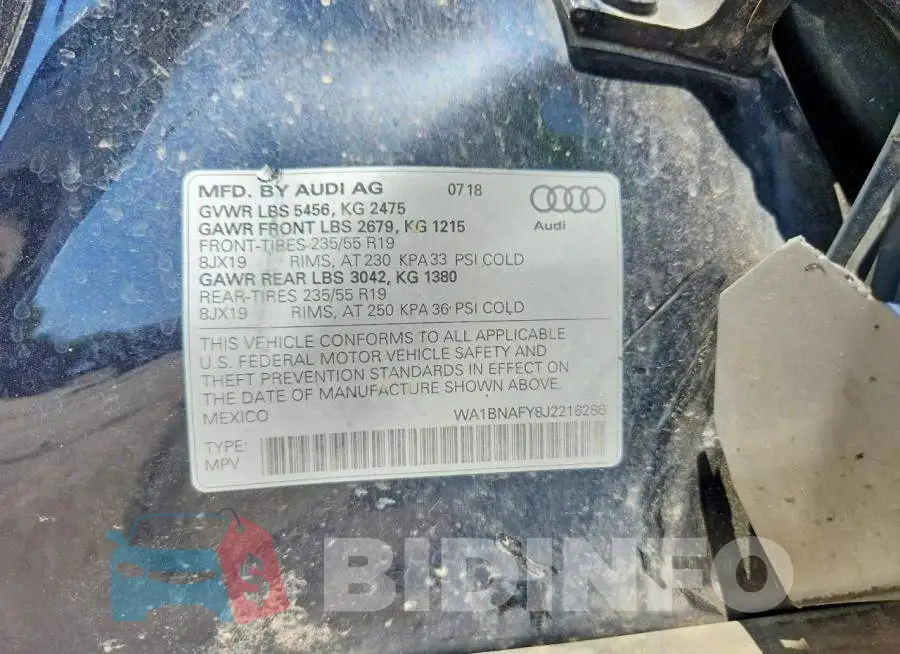 WA1BNAFY8J2216286 Photo# 13
