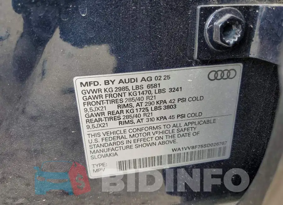 WA1VVBF75SD026767 Photo# 14