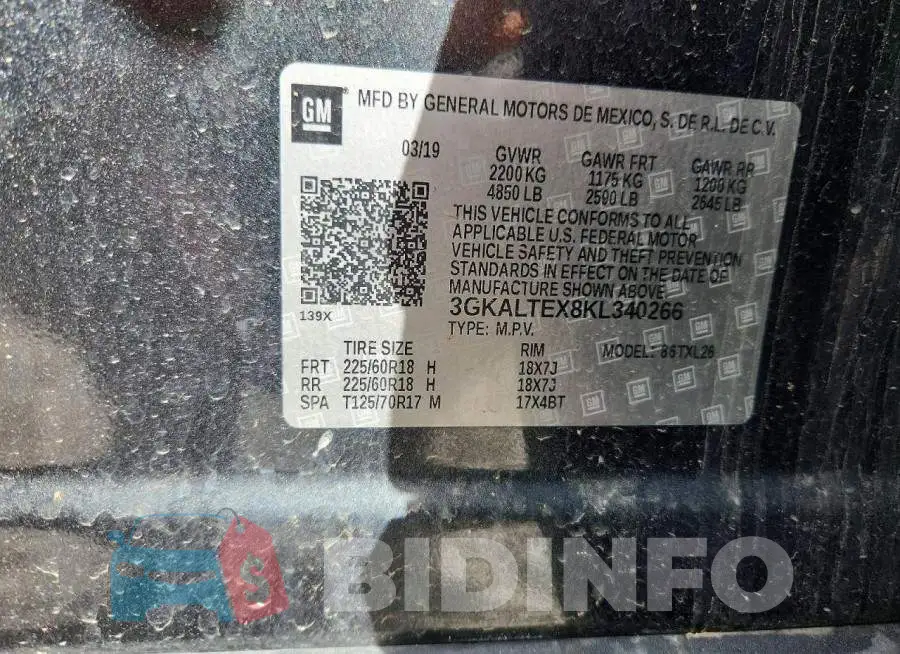 3GKALTEX8KL340266 Photo# 12