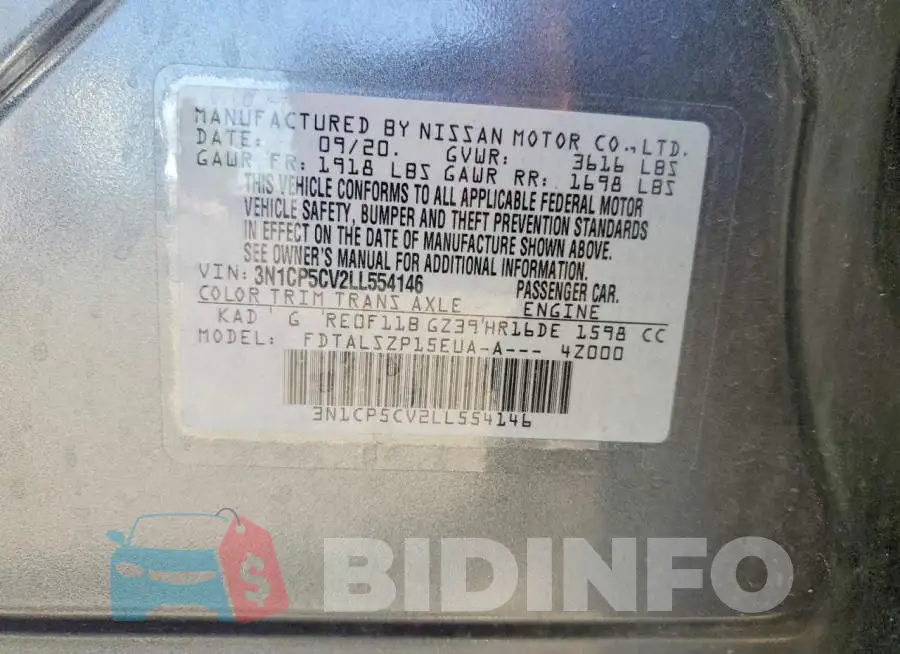3N1CP5CV2LL554146 Photo# 13