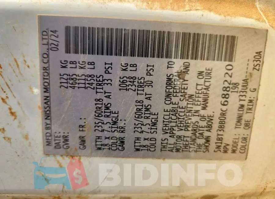 5N1BT3BB0RC688220 Photo# 13