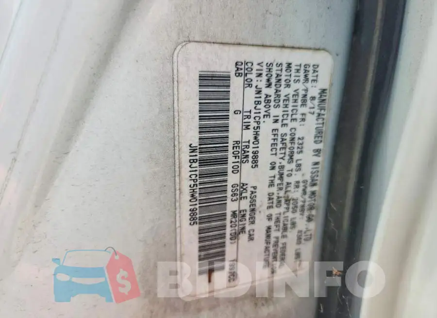 JN1BJ1CP5HW019885 Photo# 13