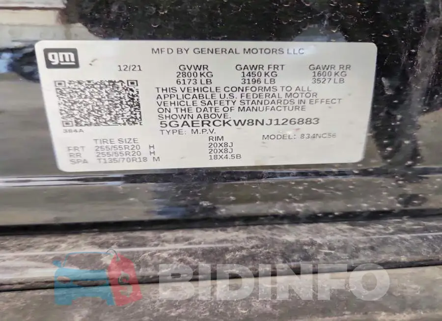 5GAERCKW8NJ126883 Photo# 13