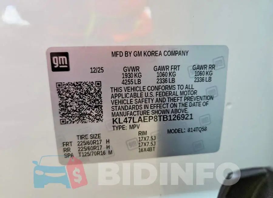 KL47LAEP8TB126921 Photo# 14