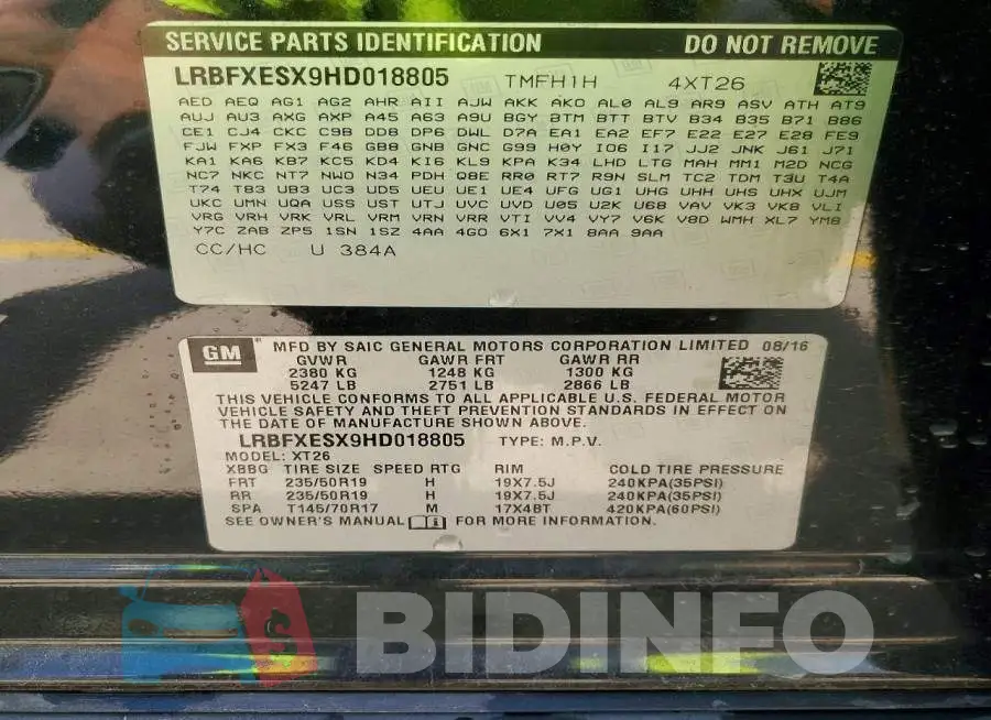 LRBFXESX9HD018805 Photo# 13