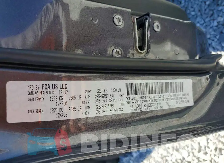 1C4PJLLB5JD612232 Photo# 12