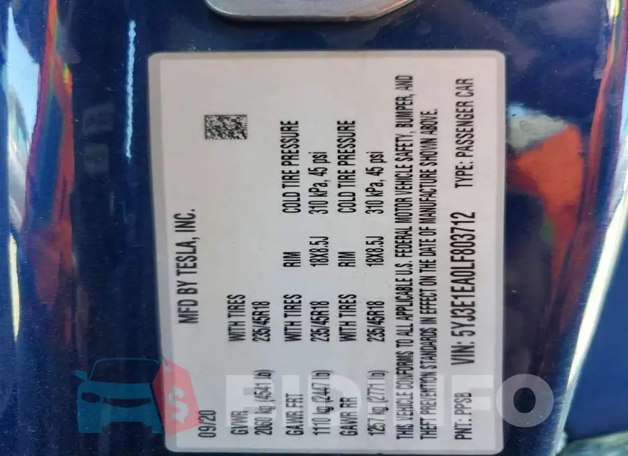 5YJ3E1EA0LF803712 Photo# 12