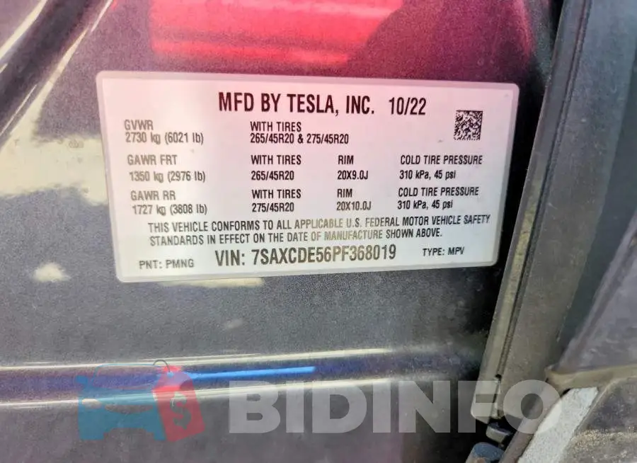 7SAXCDE56PF368019 Photo# 13