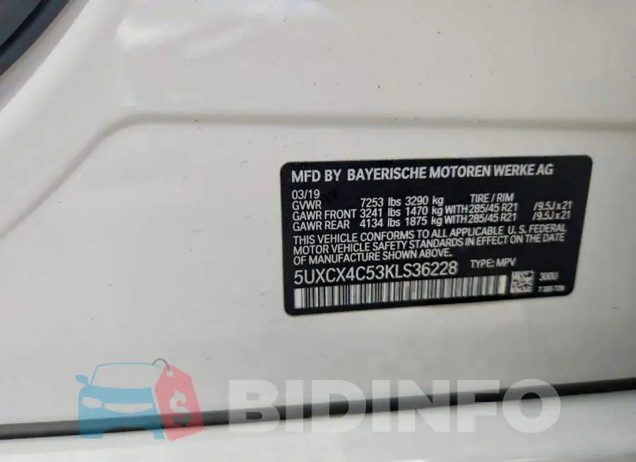 5UXCX4C53KLS36228 Photo# 12