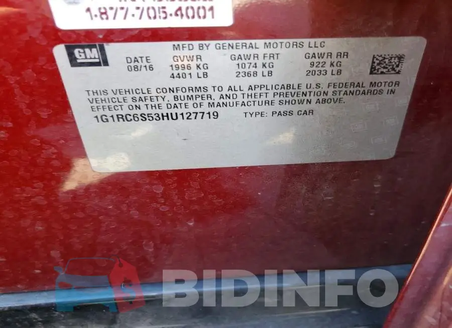 1G1RC6S53HU127719 Photo# 12