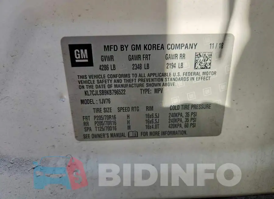 KL7CJLSB9KB796522 Photo# 14